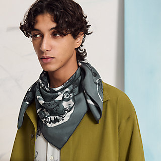 Ferronnerie Plein Soleil scarf 80 - Grey | Hermès USA